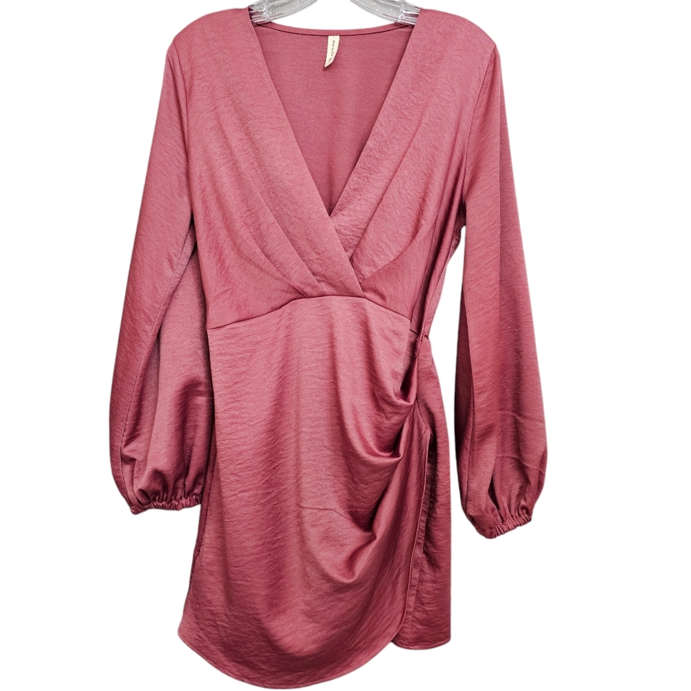 Nwot The Impeccable Pig Mulberry Nwt Faux Wrap Longsleeve V neckline Dress